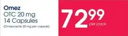 Clicks Omez OTC 20 mg 14 Capsules offer
