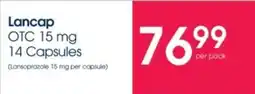 Clicks Lancap OTC 15 mg offer
