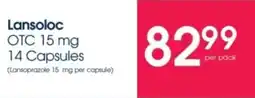 Clicks Lansoloc OTC 15 mg offer