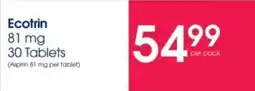 Clicks Ecotrin 81 mg offer