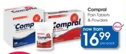 Clicks Compral Pain Tablets & Powders offer