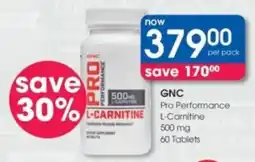Clicks GNC Pro Performance L-Carnitine offer