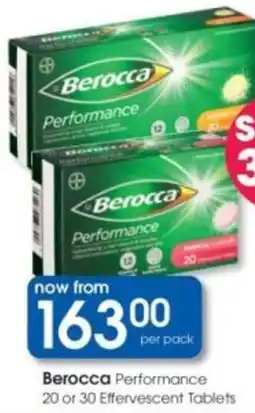 Clicks Berocca Performance Effervescent Tablets offer
