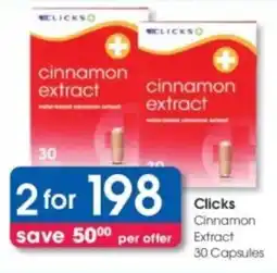 Clicks Clicks Cinnamon Extract offer