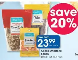 Clicks Clicks Smartbite Foods Dried Fruit and Nuts offer