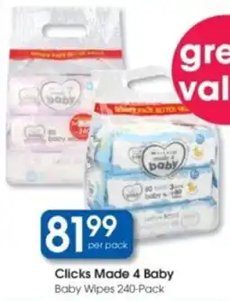 Clicks Clicks Made 4 Baby Baby Wipes offer