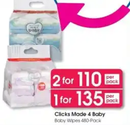 Clicks Clicks Made 4 Baby Baby Wipes offer