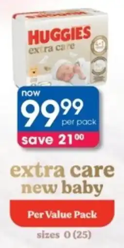 Clicks Huggies Extra Care New Baby offer