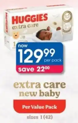 Clicks Huggies Extra Care New Baby offer