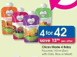 Clicks Clicks Made 4 Baby Pouches offer