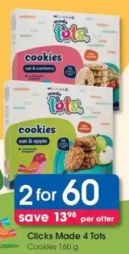 Clicks Clicks Made 4 Tots Cookies offer