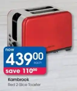 Clicks Kambrook Red 2-Slice Toaster offer