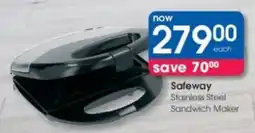 Clicks Safeway Stainless Steel Sandwich Maker offer