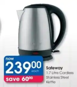 Clicks Safeway Cordless Stainless Steel Kettle offer