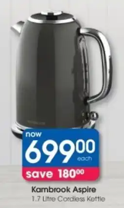 Clicks Kambrook Aspire Cordless Kettle offer