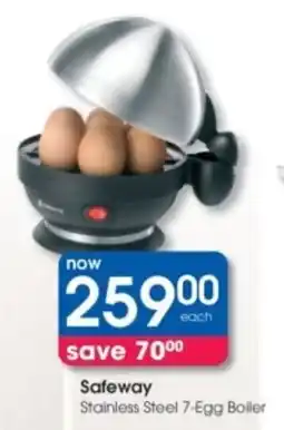 Clicks Safeway Stainless Steel 7-Egg Boiler offer