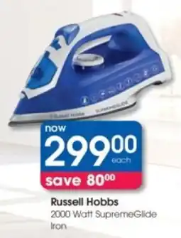 Clicks Russell Hobbs 2000 Watt SupremeGlide Iron offer