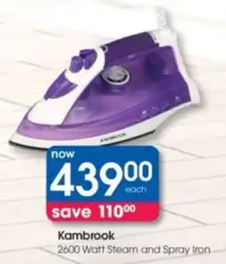Clicks Kambrook 2600 Watt Steam and Spray Iron offer