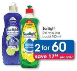 Clicks Sunlight Dishwashing Liquid offer