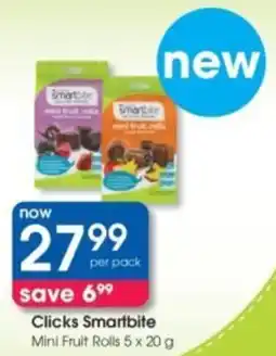 Clicks Clicks Smartbite Mini Fruit Rolls offer