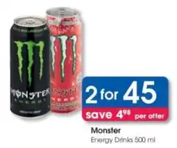 Clicks Monster Energy Drinks offer