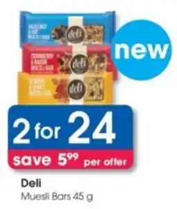 Clicks Deli Muesli Bars offer
