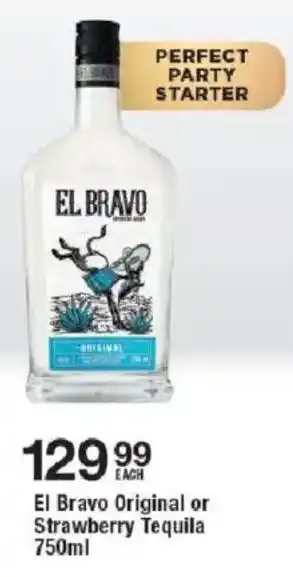 OK Liquor El Bravo Original or Strawberry Tequila offer