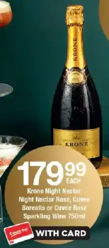 OK Liquor Krone Night Nectar, Night Nectar Rosè, Cuvee Borealis or Cuvee Rosé Sparkling Wine offer
