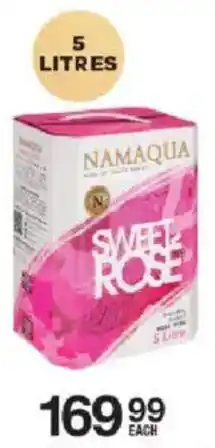 OK Liquor Namaqua Natural Sweet Rosè, Red, White, Late Harvest, Blanc de Blanc, Rosè, White or Light White offer