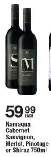 OK Liquor Namaqua Cabernet Sauvignon, Merlot, Pinotage or Shiraz offer