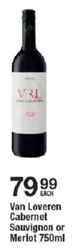 OK Liquor Van Loveren Cabernet Sauvignon or Merlot offer