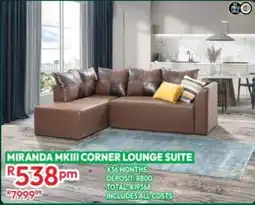 Best Home And Electric Miranda MKIII corner lounge suite offer