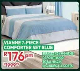 Best Home And Electric Vianne comforter set blue offer