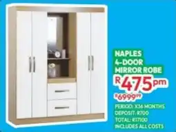 Best Home And Electric Naples 4-door mirror robe offer