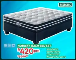 Best Home And Electric Restonic norway 152cm bed set offer