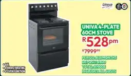 Best Home And Electric Univa 4-plate 60cm stove offer
