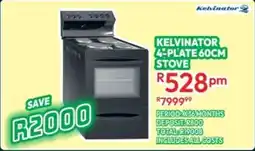 Best Home And Electric Kelvinator 4-plate 60cm stove offer
