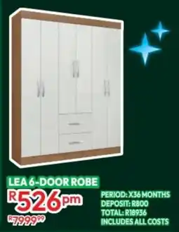 Best Home And Electric Lea 6-door robe offer