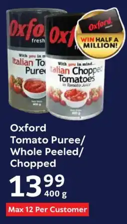 Oxford Freshmarket Oxford Tomato Puree/ Whole Peeled/ Chopped offer