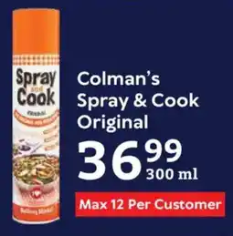 Oxford Freshmarket Colman's Spray & Cook Original offer
