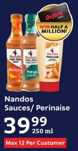 Oxford Freshmarket Nandos Sauces/ Perinaise offer