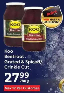 Oxford Freshmarket Koo Beetroot Grated & Spiced/ Crinkle Cut offer