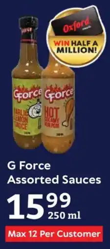 Oxford Freshmarket G Force Assorted Sauces offer