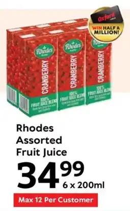 Oxford Freshmarket Rhodes Assorted Fruit Juice offer