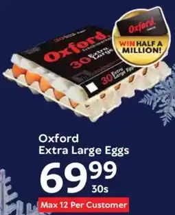 Oxford Freshmarket Oxford Extra Large Eggs offer