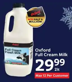 Oxford Freshmarket Oxford Full Cream Milk offer
