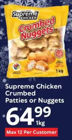 Oxford Freshmarket Supreme Chicken Crumbed Patties or Nuggets offer