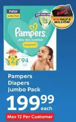 Oxford Freshmarket Pampers Diapers Jumbo Pack offer