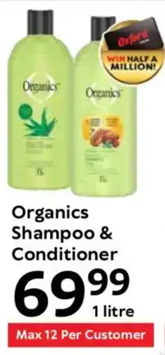 Oxford Freshmarket Organics Shampoo & Conditioner offer