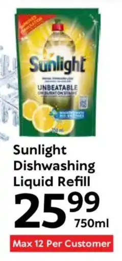 Oxford Freshmarket Sunlight Dishwashing Liquid Refill offer